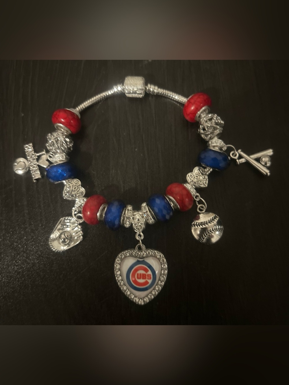 Chicago Cubs Charm Bracelet